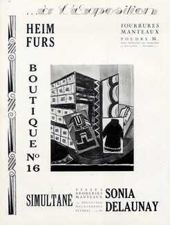 Jacques Heim (Furs) & Sonia Delaunay 1925 "Exposition arts decoratifs"
