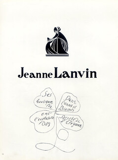 Jeanne Lanvin 1951 Louise de Vilmorin Autograph