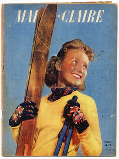Marie Claire 1943 N°270 René Gruau, Ski, 20 pages