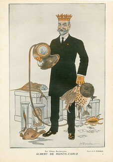 A. Barrère 1914 Le Prince Albert de Monaco Caricature, Biography