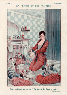 René Giffey 1927 Joséphine Baker, Pierrot, Boudoir Dolls. Lentheric: "Le parfum de la Dame en Noir"