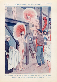 René Giffey 1927 Chorus Girl Nudes, Feathers Costume
