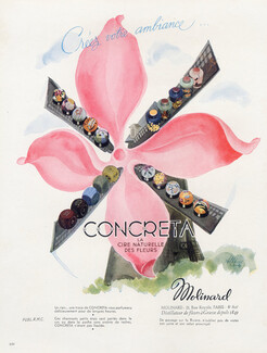 Molinard (Perfumes) 1946 Concrèta, Windmill, Alprou (version A)