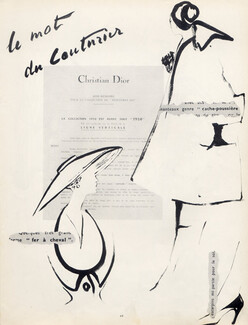 Christian Dior 1950 Castner, Le mot du Couturier
