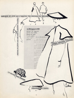 Schiaparelli 1950 "Manteaux de Brigands" Le Bonnet avec Franges, Castner