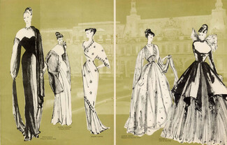 Jeanne Lafaurie, Jeanne Lanvin, Jacques Griffe, Molyneux 1948 Cambier, Evening Gown