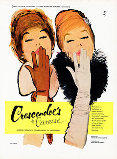 Crescendoe (Gloves) 1960 Caresse, René Gruau