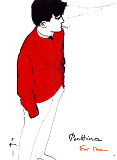 Bettina (Clothing) 1962 For Men René Gruau