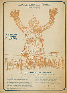 Gibbs (Cosmetics) 1917 O'Galop Les Animaux de "Gibbs" dans les tranchées...un Poilu