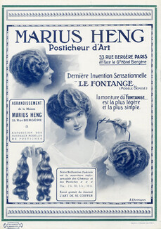 Marius Heng (Hairstyle) 1912 A. Ehrmann, Hairpiece Wig