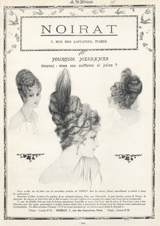 Noirat (Hairstyle) 1914 Hairpiece Wig