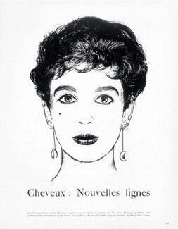 Alex Tonio & Pierre Jacy (Hairstyle) 1955 Jeanne Beaucaire & Jacques Gautier (Jewels)