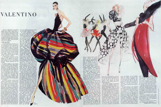 Valentino, 1982 - Fashion Illustration, Text by André-Léon Talley