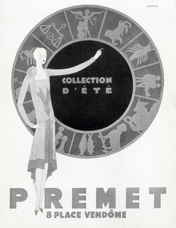 Premet (Couture) 1928 Signs Of The Zodiac