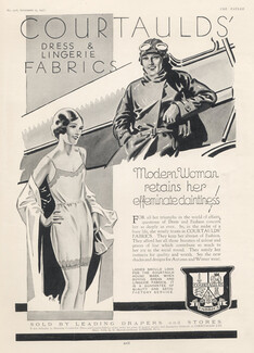 Courtaulds (Fabric) 1932 Lingerie, Modern Woman Pilot
