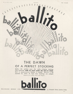 Ballito (Stockings Hosiery) 1930 Pure Silk