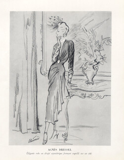 Agnès-Drecoll (Couture) 1949 Evening Gown, Chavarri