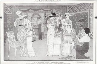 Buzenet (Couture) 1913 André Edouard Marty, Store Shop Deauville, M. Menu (Decorative Arts)
