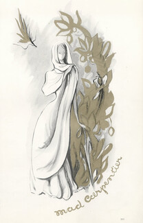 Mad Carpentier 1947 M.Haag, Fashion Illustration