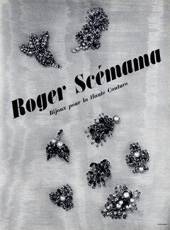 Roger Scémama 1953 Clips Jewels Haute Couture