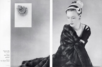 Van Cleef & Arpels (Brooch) Max(Fur Coat) Rose Valois (Hat) 1953 Seeberger