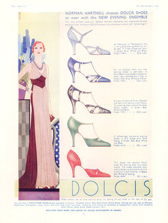 Dolcis (Shoes) & Norman Hartnell (Couture) 1932