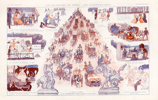 Henri Avelot 1923 "Les Champs-Elysées" Comic Strip