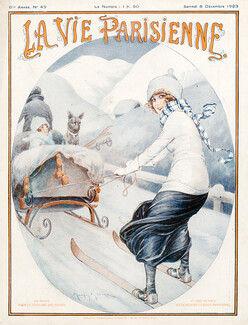 Maurice Millière 1923, Skiing, Women's Sports, Sled