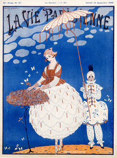 George Barbier 1923 Roses d'Automne, Autumn Roses, Elegant, Page