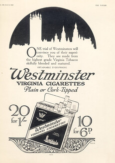 Westminster (Cigarettes, Tobacco Smoking) 1926