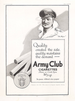 Army Club (Cigarettes, Tobacco) 1925 The Major