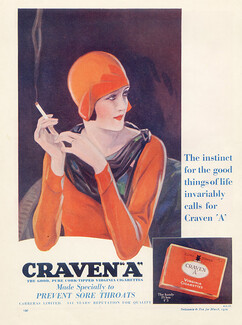 Craven "A" (Cigarettes, Tobacco Smoking) 1930