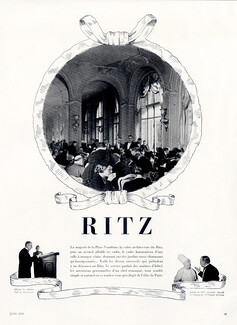 Hotel Ritz Paris (Hotel) 1938 Olivier (Chef restaurant) Jumon (Chef Cuisinier) George (Maître d'Hôtel)