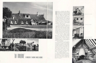 La Tuilerie, 1938 - Mrs Marcel Rochas Garden, House (Behoust), Living-Room... Photo Schall