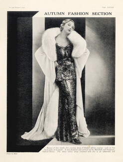 Marshalls & Snelgrove (Couture) 1931 Photo Blake, Evening Gown