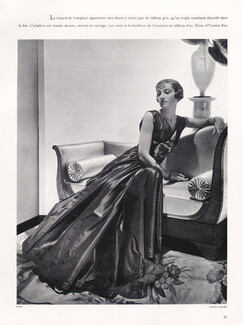 Maggy Rouff (Couture) 1934 Horst, Evening Gown, Yvonne Roy (Divan)