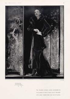 Jean Patou (Couture) 1930 Velvet Gown, Demeyer