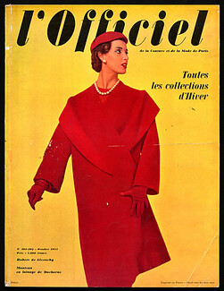L'Officiel de la Couture et de la Mode de Paris 1954 October, Givenchy, Balenciaga, Albouy (Millinery), Christian Dior, René Gruau, Bernard Blossac