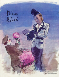Nina Ricci (Couture) 1938 Capon, Montagnac (Fabric)