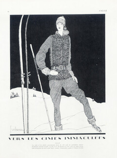 Callot Soeurs 1928 Skier, Georges Lepape
