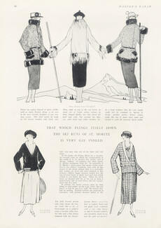 Paul Poiret 1922 Monkey Fur, Black Rabbit..Sport Clothes