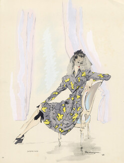 Jacques Fath 1945 Summer Dress, Pierre Mourgue
