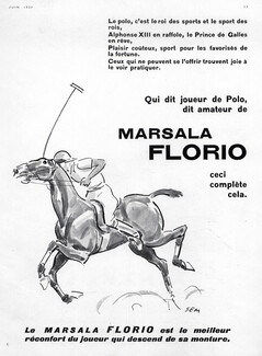 SEM (Georges Goursat) 1930 Marsala Florio, Polo