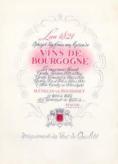 H. Collin & L. Bourisset (Bourgogne Wines) 1945