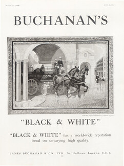 Black & White (Whisky) 1925 Buchanan's, Painting by Lynwood Palmer