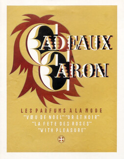 Caron (Perfumes) 1949 With Pleasure, La Fête Des Roses, Voeu De Noël, Or et Noir