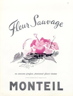 Germaine Monteil (Perfumes) 1955 "Fleur Sauvage" Iris, Flower