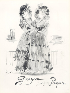 Paquin (Perfumes) 1945 "Goya" Christian Bérard