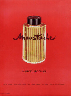 Marcel Rochas (Perfumes) 1960s, "Moustache", Schall