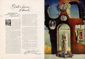 Salvador Dali 1941 "Dali's dream of Jewels", Surreal Drawing Jewels